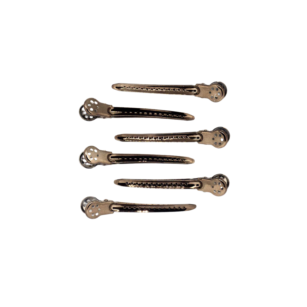 Aluminium Hair Clips x6