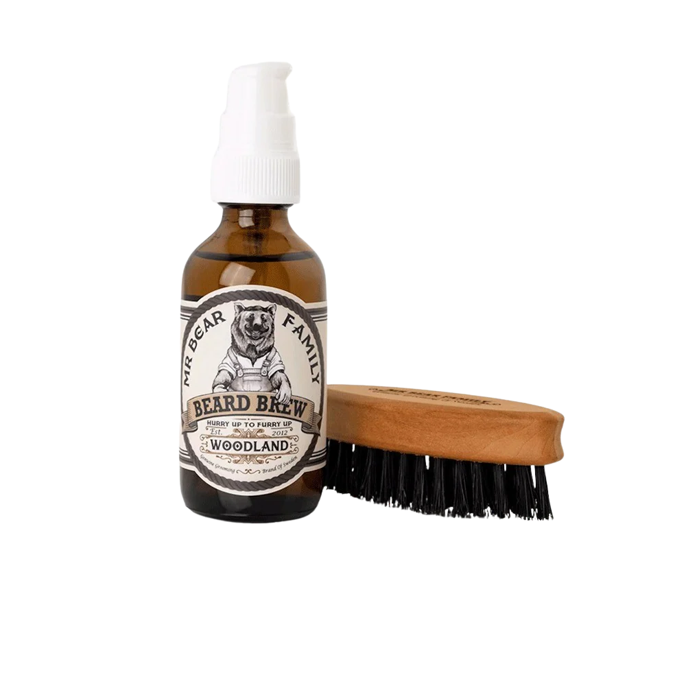 Beard Oil & Brush Woodland Kit - Image 2