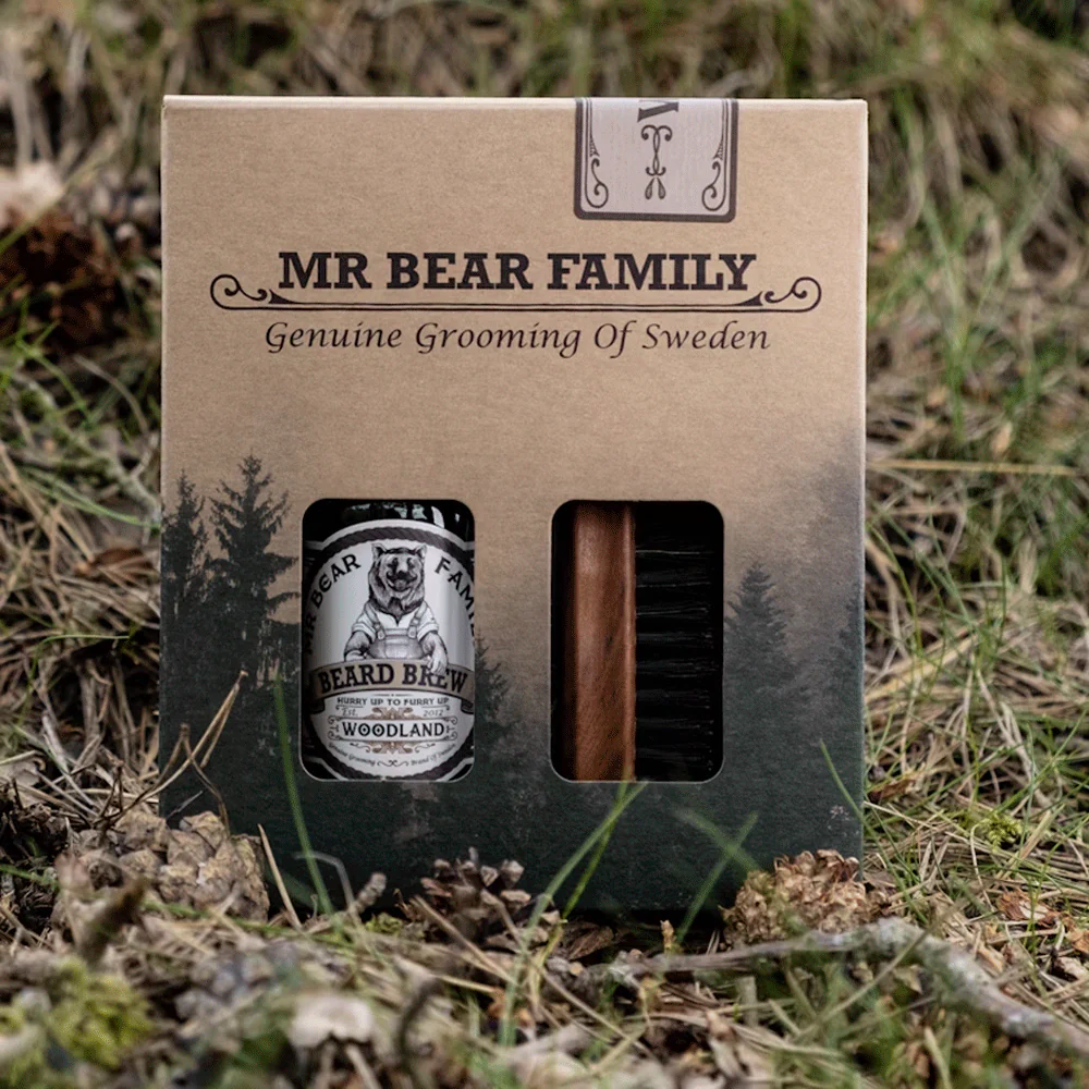 Beard Oil & Brush Woodland Kit - Image 3